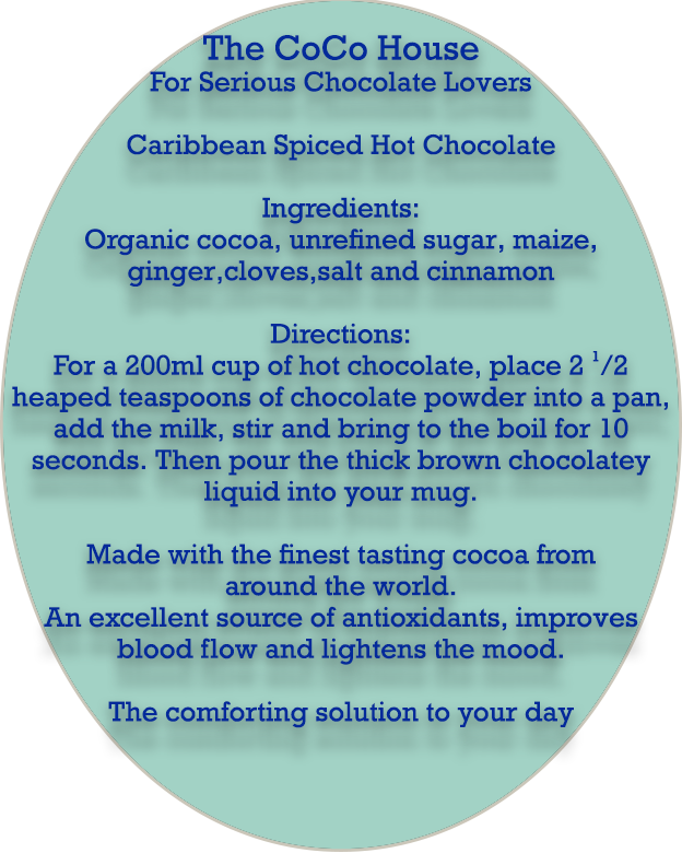 Caribbean Spice - 225g. The CoCo House Hot Chocolate for Serious Hot Chocolate Lovers